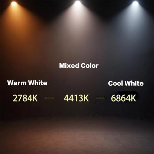 LED COB 200W Par Lights, Cool White and Warm White Stage Wash Lights in Black, alternate view 2