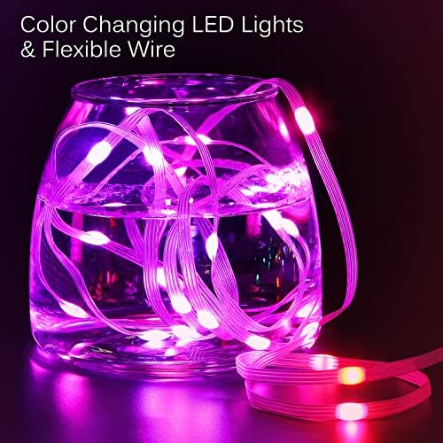 LED Curtain Lights, 6.5ft x 6.5ft 200 LED RGB Color Changing String Fairy Lights Curtain with Smart APP Control, alternate