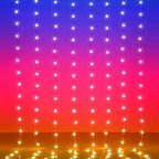 LED Curtain Lights, 8ft x 6ft 144 LED RGB Color Changing String Fairy Lights Curtain with Smart APP Control