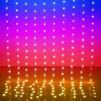 LED Curtain Lights, 9.8ft x 7.8ft 240 LED RGB Color Changing String Fairy Lights Curtain-Smart APP Control