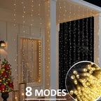 LED Curtain Lights Outdoor 50ft x10ft, 1000 LED Plug in Hanging String Lights Indoor Bedroom, Twinkle Light, alternate view 3
