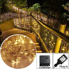 LED Curtain Lights Outside 40ft x 3ft for Backyard, 600 LED Plug in Hanging Fence String Lights Outdoor, alternate view 3