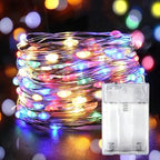 LED Fairy Lights Battery Operated 20FT 60 LEDs Silver Wire String Lights Twinkle Lights Starry Fairy String