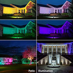 Led Flood Light 500W Equivalent, RGBW Led Outdoor Colored Floodlight, alternate view 5