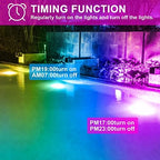 LED Flood Light Outdoor 500W Equivalent Color Changing Landscape Lighting, Timing+120 Colors Strobe+2700K Warm, alternate