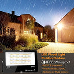 LED Flood Light Outdoor 800W Equivalent 8000LM RGB Landscape Lighting, alternate view 2