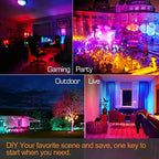 LED Flood Light Outdoor 800W Equivalent 8000LM RGB Landscape Lighting, alternate view 5