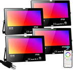 LED Flood Light Outdoor 800W Equivalent Bluetooth Smart Color Change Landscape Lighting DIY-Scene+RGB