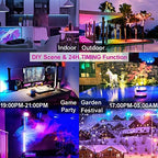 LED Flood Light Outdoor 800W Equivalent Bluetooth Smart Color Change Landscape Lighting DIY-Scene+RGB, alternate view 4