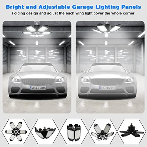 LED Garage Light - 160W Super Brighter Garage Light Bulbs 6500K, alternate view 3