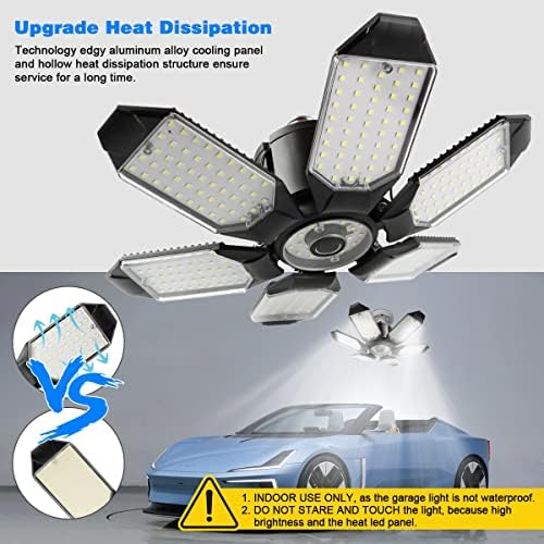 LED Garage Light - 160W Super Brighter Garage Light Bulbs 6500K, alternate view 4