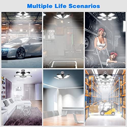 LED Garage Light - 160W Super Brighter Garage Light Bulbs 6500K, alternate view 6