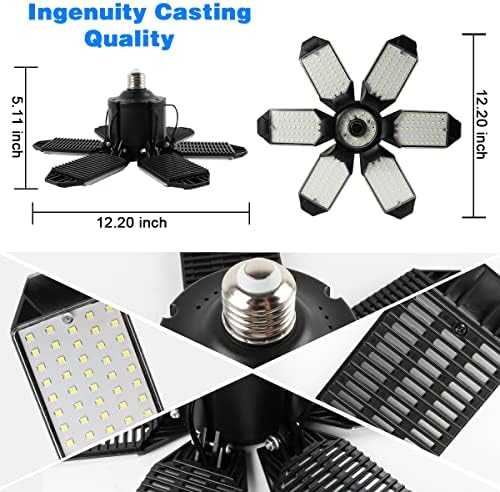 LED Garage Light - 160W Super Brighter Garage Light Bulbs 6500K, alternate view 7