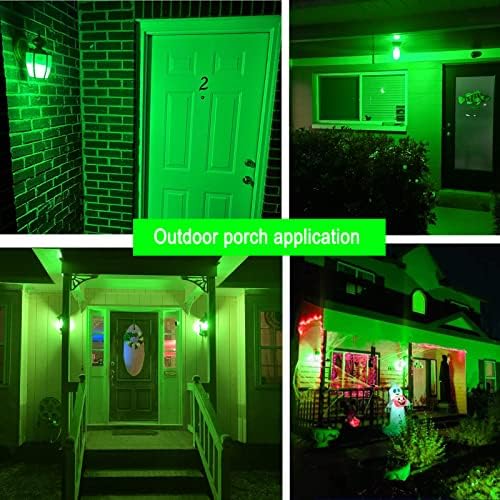 LED Green Color Light Bulb - 9W(60W Equivalent), A19 with E26 Base, 4 Pack, alternate view 4