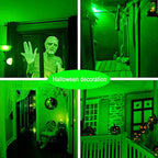 LED Green Color Light Bulb - 9W(60W Equivalent), A19 with E26 Base, 4 Pack, alternate view 5