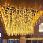 LED Icicle Christmas Lights, 13FT 96 LEDs Fairy String Lights Extendable Curtain 8 Modes Dangling Twinkle, alternate view 5