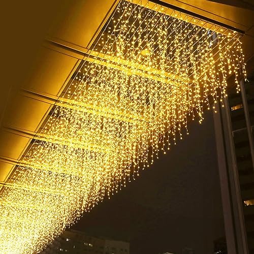 LED Icicle Christmas Lights, 16.4FT 112 LEDs Extendable Curtain 8 Modes Twinkle Novelty Christmas Long Window, alternate view