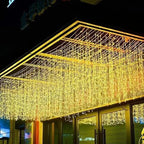LED Icicle Christmas Lights, 16.4FT 168 LEDs 8 Modes Extendable Eaves Short Curtain Twinkle Dangling Fairy, alternate view 7