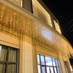 LED Icicle Christmas Lights, 16.4FT 216 LEDs Fairy Extendable Curtain 8 Modes Dangling Twinkle Novelty Hanging, alternate