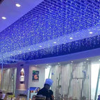 LED Icicle Lights, 13FT 96 LEDs 8 Modes Window Curtain Extendable Fairy Christmas Ceiling Dangling Hanging, alternate view 4