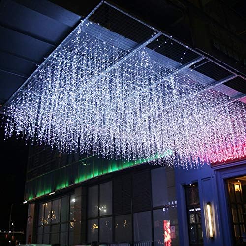 LED Icicle Lights, 13FT 96 LEDs 8 Modes Window Curtain Extendable Fairy Christmas Ceiling Dangling Hanging, alternate view 6