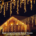 LED Icicle Lights for Outdoor Christmas Decorations,98.4Ft 1000 LEDs Christmas Fairy Light with Timer&Memory, alternate view