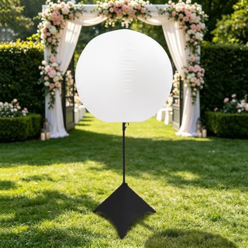 LED Inflatable Moon Light 4.92ft Globe Balloon Tripod Stand in White