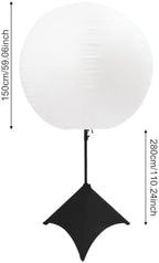 LED Inflatable Moon Light 4.92ft Globe Balloon Tripod Stand in White, alternate view 2
