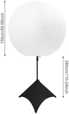 LED Inflatable Moon Light 4.92ft Globe Balloon Tripod Stand in White, alternate view 2