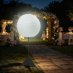 LED Inflatable Moon Light 4.92ft Globe Balloon Tripod Stand in White, alternate view 3