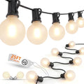 LED Outdoor String Lights 25Ft G40 Frosted White Globe Patio Lights Waterproof with 27 Shatterproof LED Bulbs