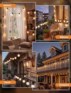 LED Outdoor String Lights 25Ft G40 Frosted White Globe Patio Lights Waterproof with 27 Shatterproof LED Bulbs, alternate view