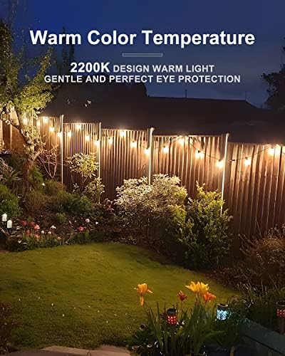 LED Outdoor String Lights 300FT Patio Lights with 96 Shatterproof ST38 Vintage Edison Bulbs, Outside Hanging, alternate view