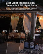 LED Outdoor String Lights 300FT Patio Lights with 96 Shatterproof ST38 Vintage Edison Bulbs, Outside Hanging, alternate view
