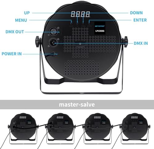LED Par Lights 54 x 1.5W, RGB Stage Lights DMX DJ Lighting Sound Activated with Stand, Strobe Light & Wash Par, alternate