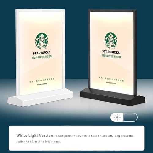 LED Sign Holder LED Menu Board A4 (color version T shape with black frame), alternate view 3