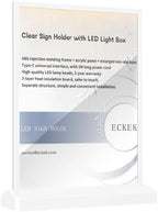 LED Sign Holder LED Menu Board A4 (color version T shape with white frame)