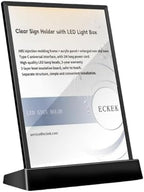 LED Sign Holder Menu Board A4 |white light version L shape with black frame