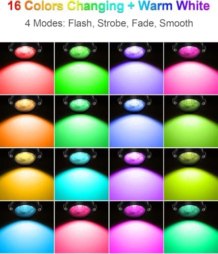 LED Spot Lights Indoor RGB Up Lights with Remote, 120V 10W Uplighting Indoor Spotlight Plug in, 4.92FT Code, alternate view 3