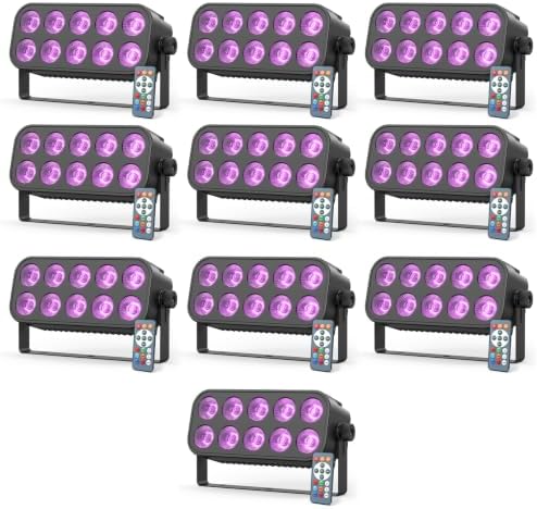 LED Stage Light Bar, 40W LED 4in1 RGBW Wash Lights Bar with Sound Activated DMX Stage Lighting Uplights for