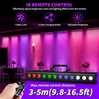 LED Stage Light Bar,60W 2Pack RGBW 4IN1 12LEDs Stage Wash Lights Bar with 4-Zone Segment Colorful Changing, alternate view 3