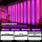 LED Stage Light Bar,60W 2Pack RGBW 4IN1 12LEDs Stage Wash Lights Bar with 4-Zone Segment Colorful Changing, alternate view 4