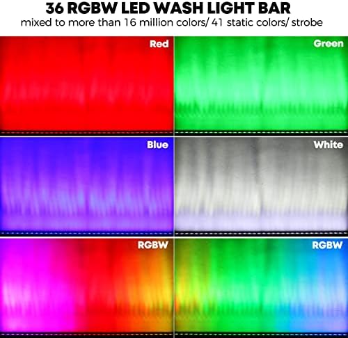 LED Stage Wash Light Bar,120W 40" LED Stage Pixel Light Bar,36 RGBW LED Stage Wash Lights with Detachable Cover, alternate