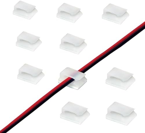 LED Wire Support Clips with 3M Peel & Stick Adhesive 100-Pack 911000