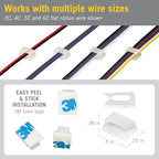 LED Wire Support Clips with 3M Peel & Stick Adhesive 100-Pack 911000, alternate view 2