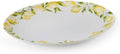 Lemons Oval Bone China Lightweight Chip Resistant Serving Platter, 14-Inch, Multicolor in 14-Inch in Multicolor