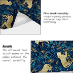 Leopard Blanket - Elegant Golden Leopards Dark Blue Fleece Throw, Gifts for Kids Adult, Soft & Warm, alternate view 4