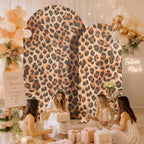 Leopard Print Arch Backdrop Cover Set, 7.2FT & 6FT Wrinkle-Free Spandex Fitted Chiara Backdrop Stand Covers for, alternate