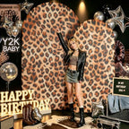 Leopard Print Arch Backdrop Cover Set, 7.2FT & 6FT Wrinkle-Free Spandex Fitted Chiara Backdrop Stand Covers for, alternate