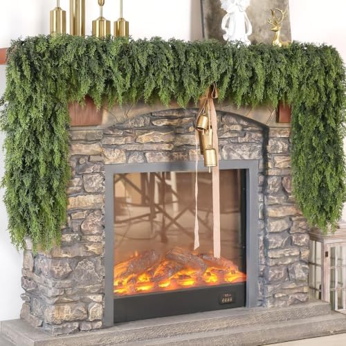 Lifelike Touch Artificial Christmas Cedar Garland for Mantle (5FT 1PCS), alternate view 2